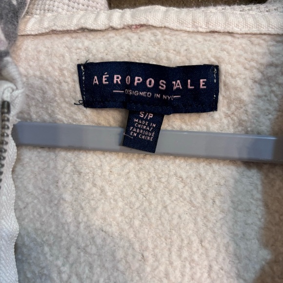 Aeropostale womens floral hooded zip up y2k jacket cream small - Picture 5 of 6